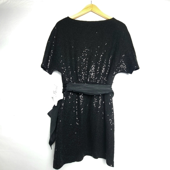 NWT BIRD By Juicy Couture ANYA Sequence Belted Pocketed Dress Sz P MSRP $498 - Picture 4 of 7